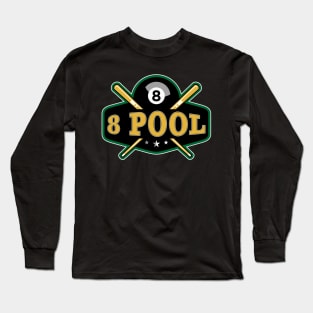 8 Ball 8 Pool Billiards Long Sleeve T-Shirt